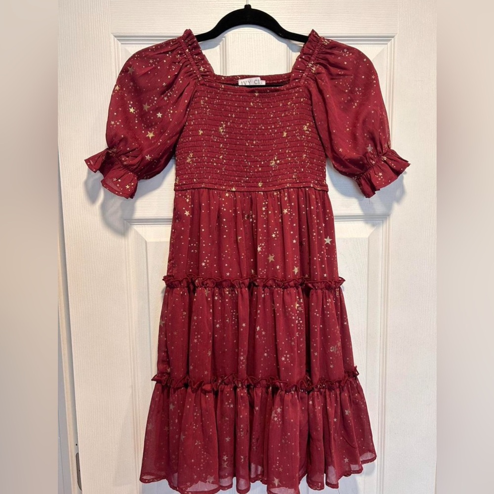 Ivy City Co Burgundy Star Dress